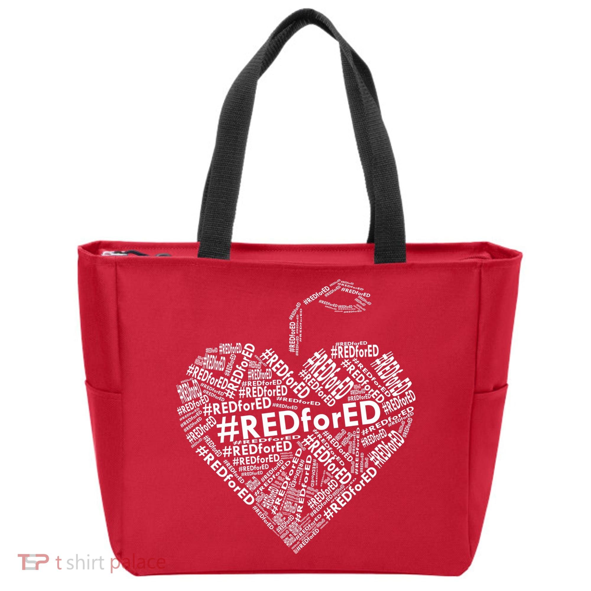 Red For Ed Apple Heart Tote Bag