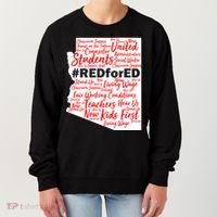Red For Ed Arizona State Mash-Up Teachers Women's Sweatshirt thumb 0