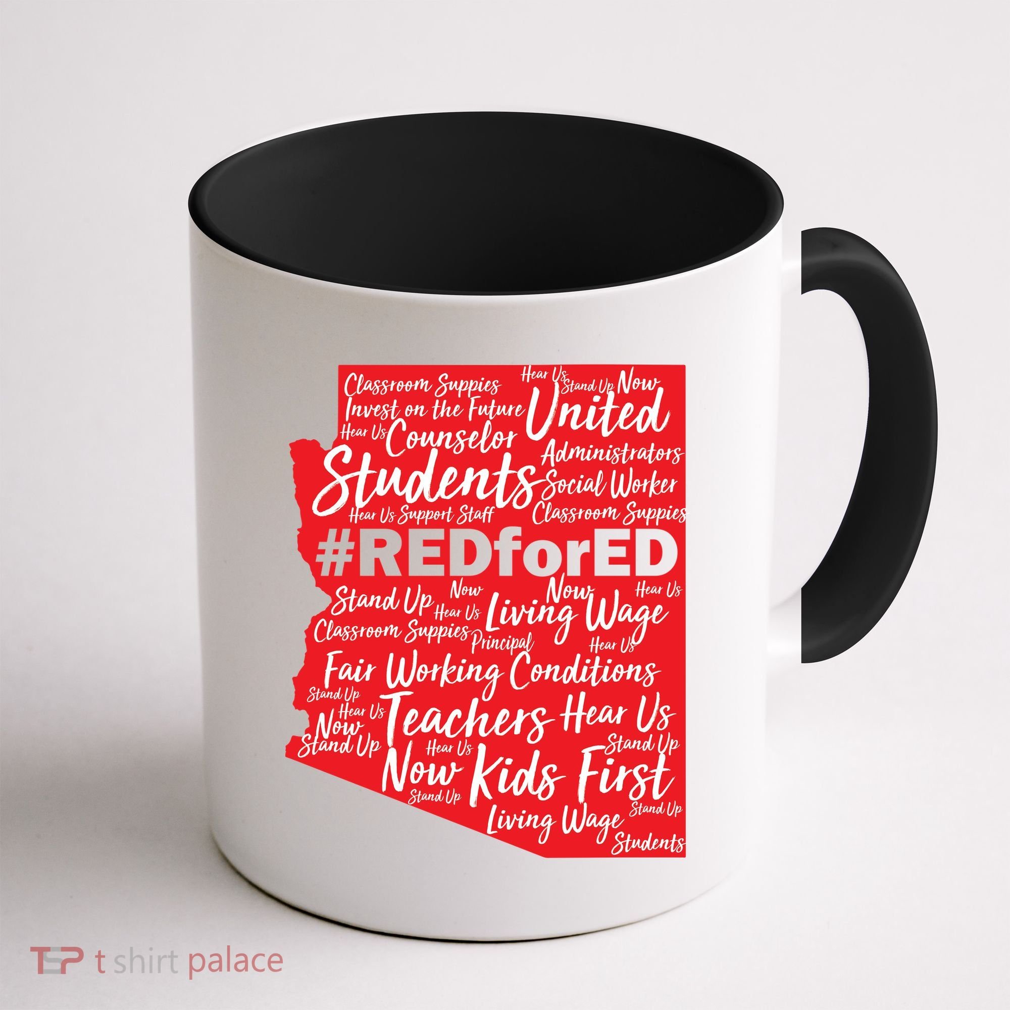 Red For Ed Arizona State Mash-Up Teachers Coffee Mug