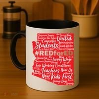 Red For Ed Arizona State Mash-Up Teachers Coffee Mug thumb 4