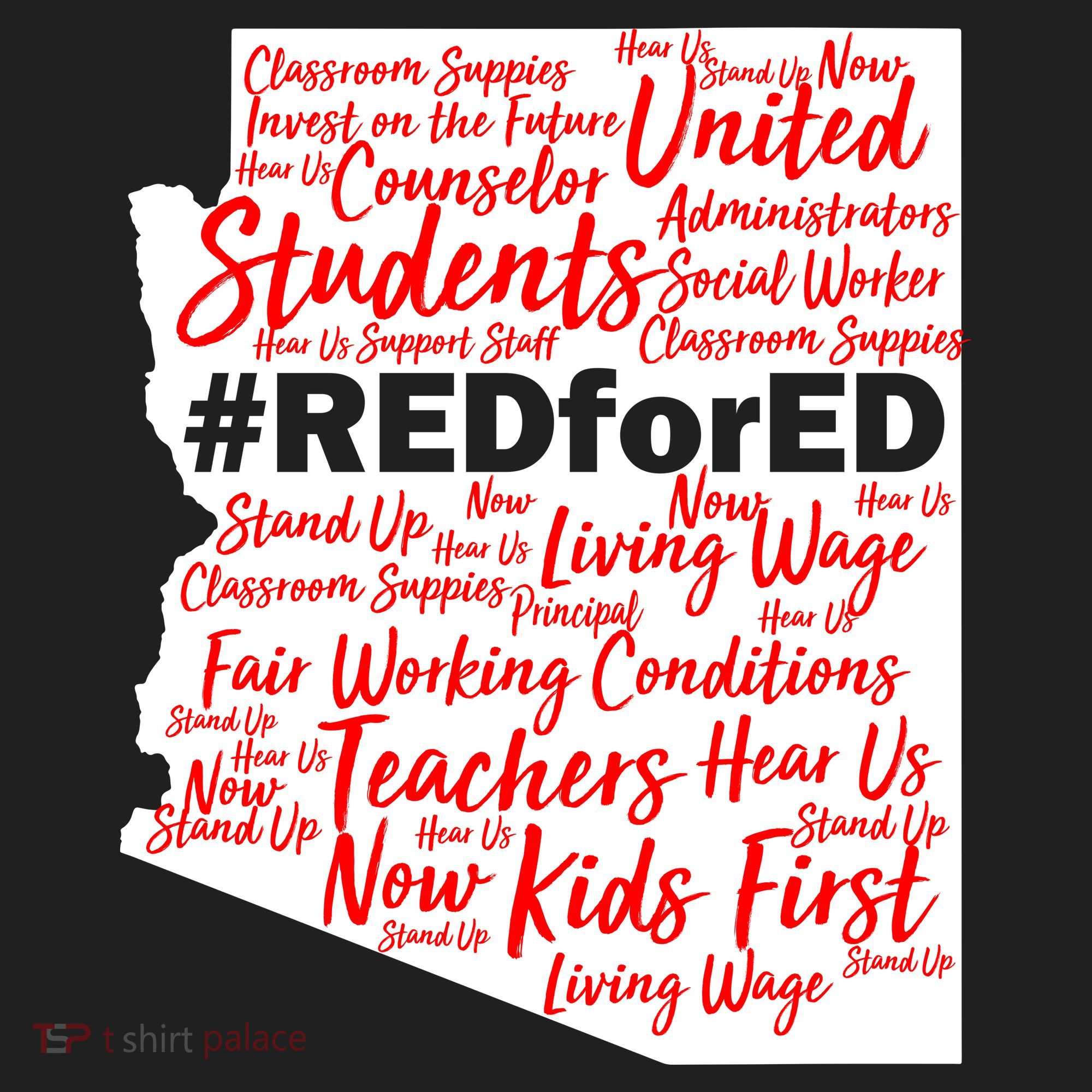 Red For Ed Arizona State Mash-Up Teachers Beanie