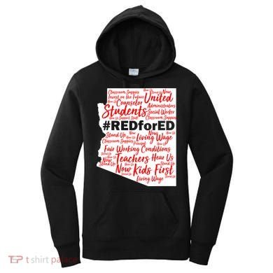 Red For Ed Arizona State Mash-Up Teachers Women's Hoodie