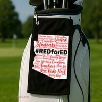 Red For Ed Arizona State Mash-Up Teachers Golf Towel thumb 2