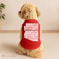 Red For Ed Arizona State Mash-Up Teachers Doggie Tank thumb 2