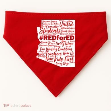 Red For Ed Arizona State Mash-Up Teachers USA-Made Doggie Bandana