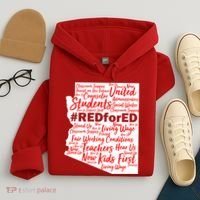 Red For Ed Arizona State Mash-Up Teachers Hoodie thumb 4