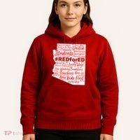 Red For Ed Arizona State Mash-Up Teachers Hoodie thumb 5