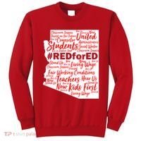 Red For Ed Arizona State Mash-Up Teachers Sweatshirt thumb 0