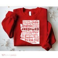 Red For Ed Arizona State Mash-Up Teachers Sweatshirt thumb 2