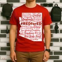 Red For Ed Arizona State Mash-Up Teachers T-Shirt thumb 6