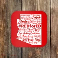 Red For Ed Arizona State Mash-Up Teachers Coaster thumb 0
