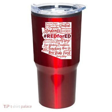 Red For Ed Arizona State Mash-Up Teachers Tumbler