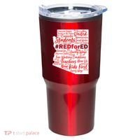 Red For Ed Arizona State Mash-Up Teachers Tumbler thumb 0