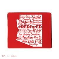 Red For Ed Arizona State Mash-Up Teachers Mousepad thumb 0