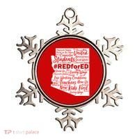 Red For Ed Arizona State Mash-Up Teachers Ornament thumb 0