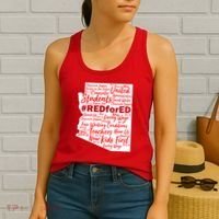 Red For Ed Arizona State Mash-Up Teachers Women's Tank Top thumb 2