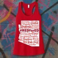 Red For Ed Arizona State Mash-Up Teachers Women's Tank Top thumb 3