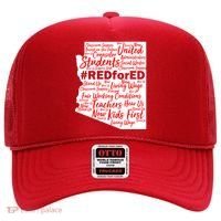 Red For Ed Arizona State Mash-Up Teachers Hat thumb 0