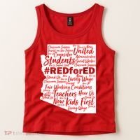 Red For Ed Arizona State Mash-Up Teachers Tank Top thumb 2