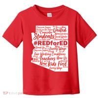 Red For Ed Arizona State Mash-Up Teachers Toddler T-Shirt thumb 0