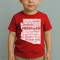 Red For Ed Arizona State Mash-Up Teachers Toddler T-Shirt thumb 2