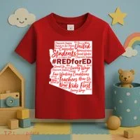Red For Ed Arizona State Mash-Up Teachers Toddler T-Shirt thumb 3