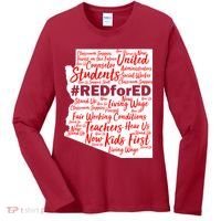 Red For Ed Arizona State Mash-Up Teachers Women's Long Sleeve Shirt thumb 0
