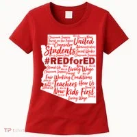 Red For Ed Arizona State Mash-Up Teachers Women's T-Shirt thumb 0