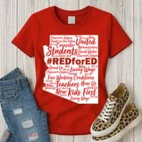 Red For Ed Arizona State Mash-Up Teachers Women's T-Shirt thumb 3