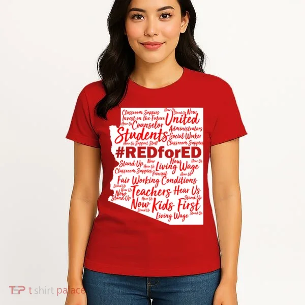 Red For Ed Arizona State Mash-Up Teachers Women's T-Shirt