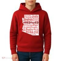 Red For Ed Arizona State Mash-Up Teachers Kids Hoodie thumb 4
