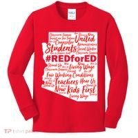 Red For Ed Arizona State Mash-Up Teachers Kids Long Sleeve Shirt thumb 0