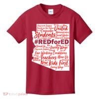 Red For Ed Arizona State Mash-Up Teachers Kids T-Shirt thumb 0