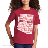 Red For Ed Arizona State Mash-Up Teachers Kids T-Shirt thumb 2
