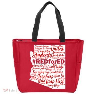 Red For Ed Arizona State Mash-Up Teachers Tote Bag
