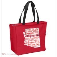 Red For Ed Arizona State Mash-Up Teachers Tote Bag thumb 2