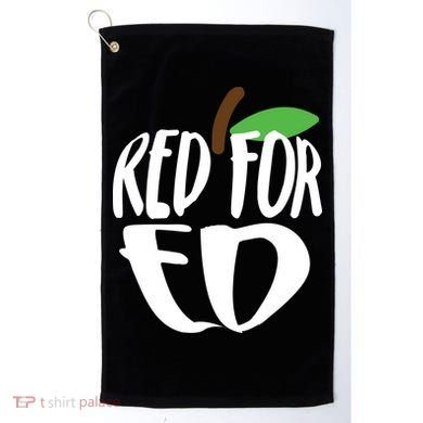 Red For Ed Arizona Teacher Golf Towel