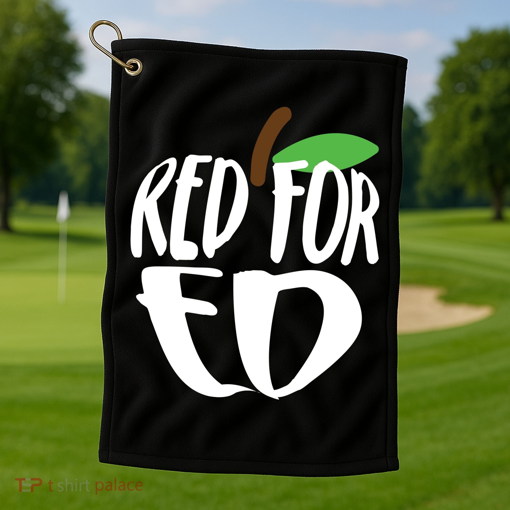Red For Ed Arizona Teacher Golf Towel