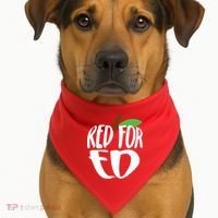 Red For Ed Arizona Teacher USA-Made Doggie Bandana thumb 1