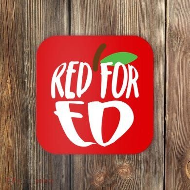 Red For Ed Arizona Teacher Coaster
