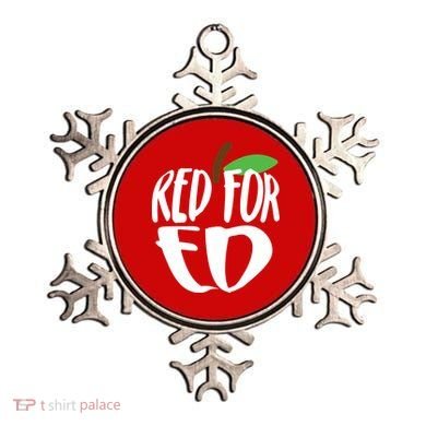 Red For Ed Arizona Teacher Ornament