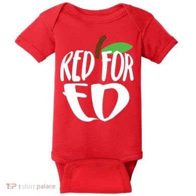Red For Ed Arizona Teacher Baby Bodysuit