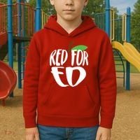 Red For Ed Arizona Teacher Kids Hoodie thumb 2