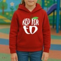 Red For Ed Arizona Teacher Kids Hoodie thumb 3