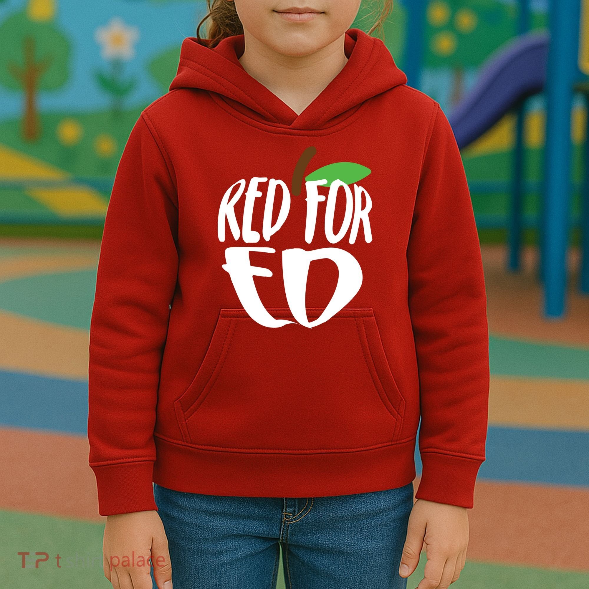 Red For Ed Arizona Teacher Kids Hoodie