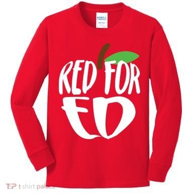 Red For Ed Arizona Teacher Kids Long Sleeve Shirt