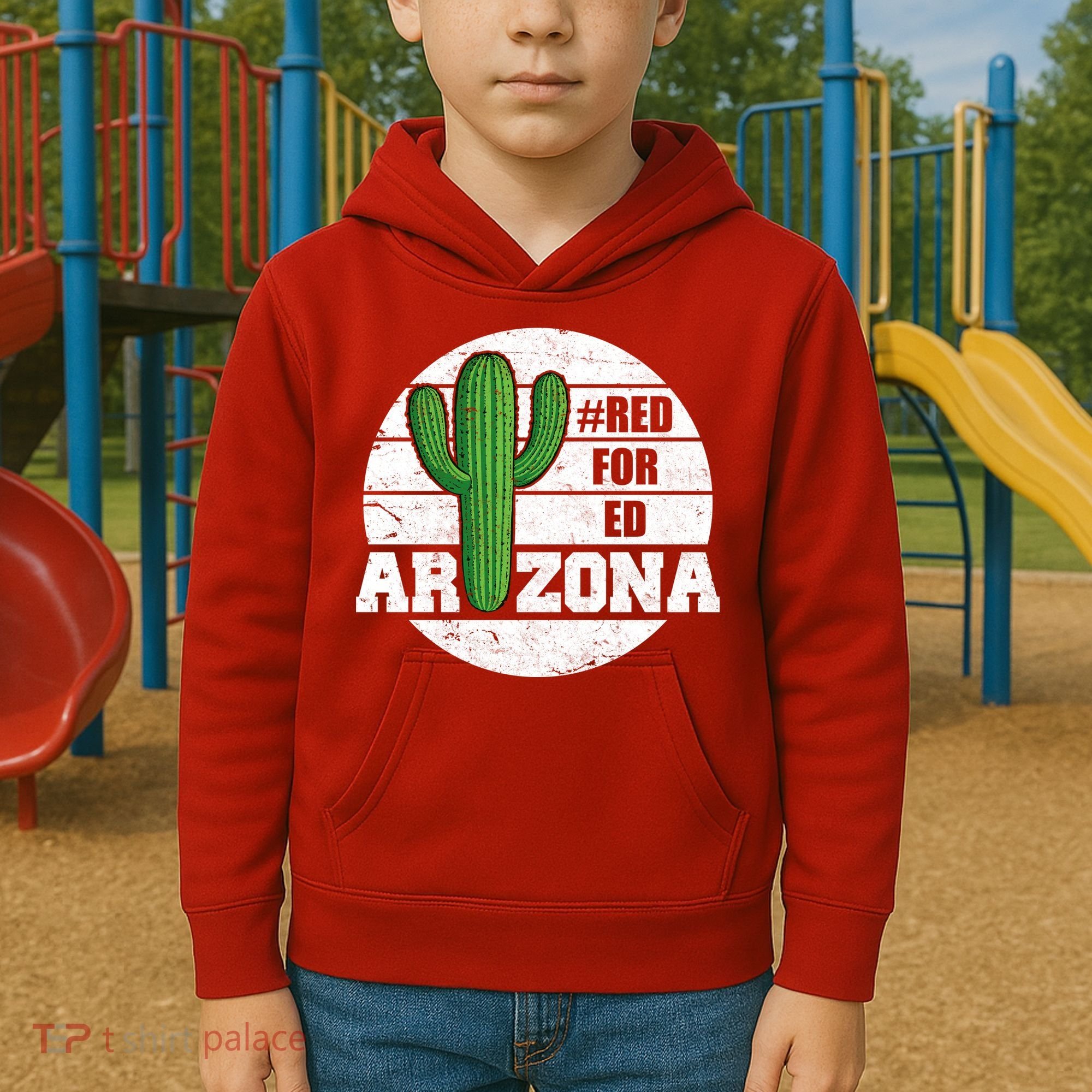 Red for Ed Arizona Vinatge Kids Hoodie