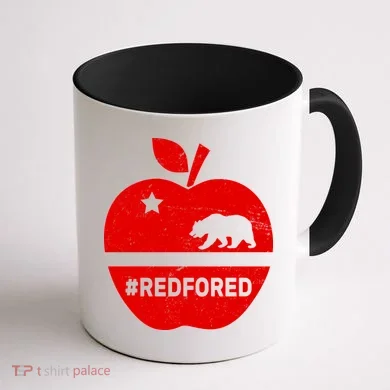 Red For Ed California Apple Coffee Mug back