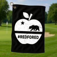 Red For Ed California Apple Golf Towel thumb 1