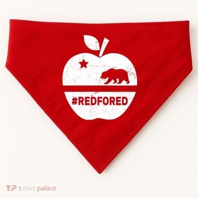 Red For Ed California Apple USA-Made Doggie Bandana